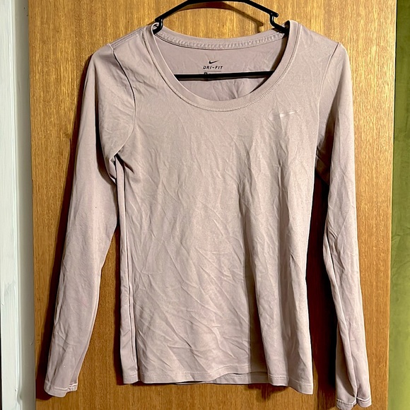 Nike Dri-Fit Long Sleeve Top, Dusty Purple, Size XS - Picture 2 of 2